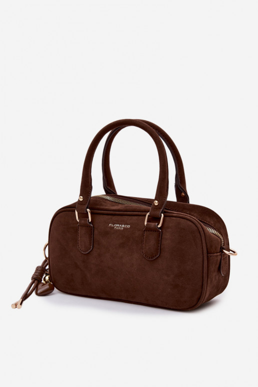 Portátil Typu Porta-malas Pequenode camurça ecológicau CzekoladoParaa Annelle