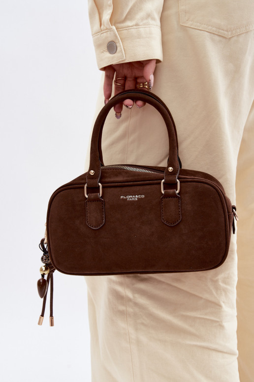 Portátil Typu Porta-malas Pequenode camurça ecológicau CzekoladoParaa Annelle