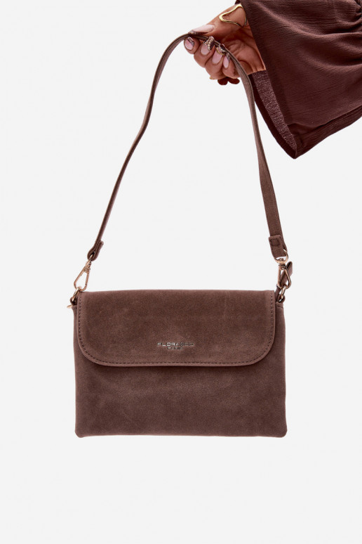 Uma bolsa pequenade camurça ecológicau Escurobege Lucelle