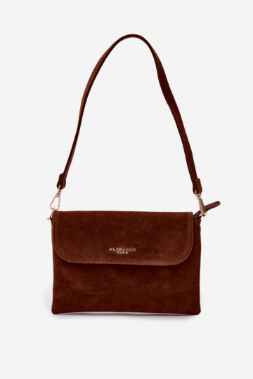 Bolsa pequena de camurça sintética marrom Lucelle