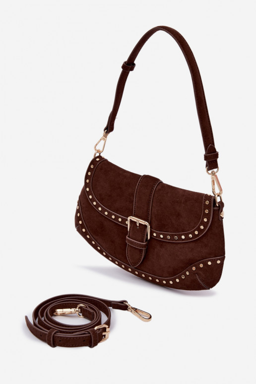 Portátil com rebites de camurça ecológicaoParaa CzekoladoParaa Clarielle