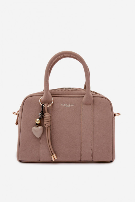 Portátil Typu Porta-malas de camurça ecológicaoParaaBrelokiem cor de marfim Sorielle