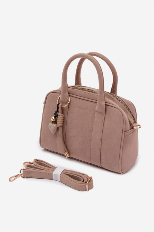 Portátil Typu Porta-malas de camurça ecológicaoParaaBrelokiem cor de marfim Sorielle