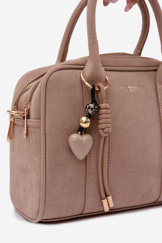 Portátil Typu Porta-malas de camurça ecológicaoParaaBrelokiem cor de marfim Sorielle