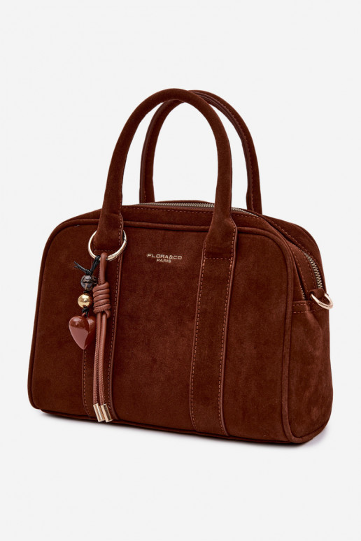 Portátil Typu Porta-malas de camurça ecológicaoParaaBrelokiem cor marrom Sorielle