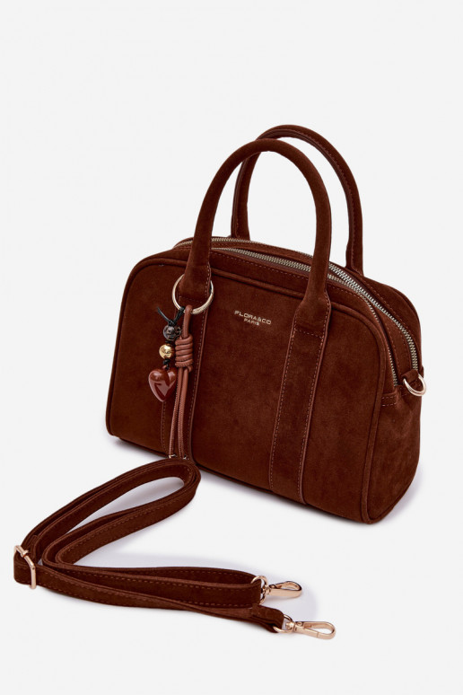 Portátil Typu Porta-malas de camurça ecológicaoParaaBrelokiem cor marrom Sorielle