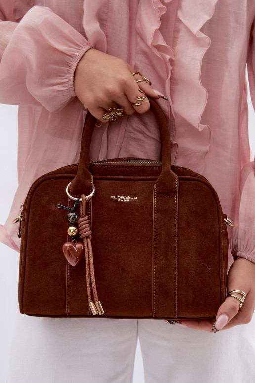 Portátil Typu Porta-malas de camurça ecológicaoParaaBrelokiem cor marrom Sorielle