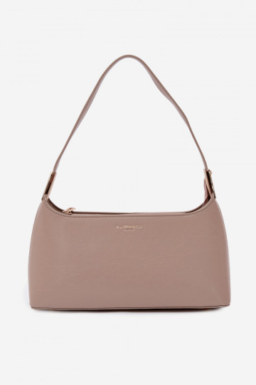 Bolsa de couro sintético areia Tielle