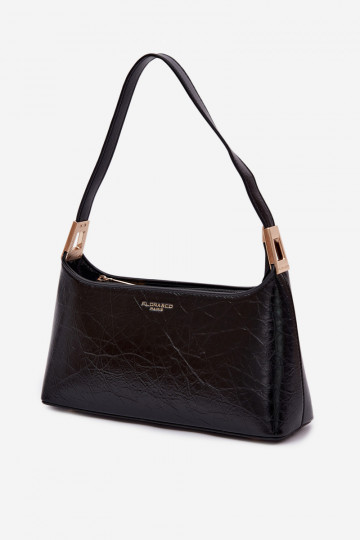 Bolsa de couro sintético preta Tielle 2