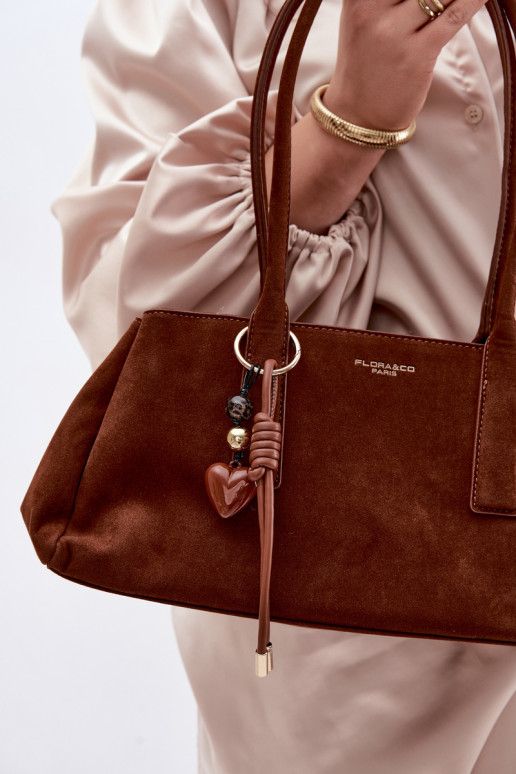 de camurça ecológicaoParaa PortátilBrelokiem cor marrom Nelina