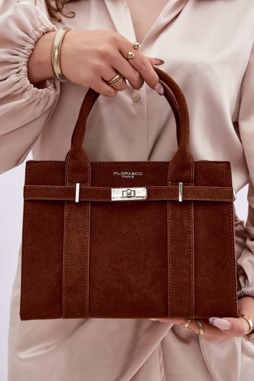 Portátil Typu Porta-malasImitacji de camurçau cor marrom Noressa