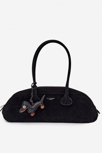 Portátil BagietkaImitacji de camurçau ZaParaieszka Jamnik preto Annette