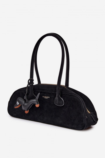 Portátil BagietkaImitacji de camurçau ZaParaieszka Jamnik preto Annette 2
