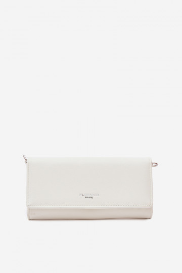 Carteira Portátil dois em um com alças cor de marfim Suzette