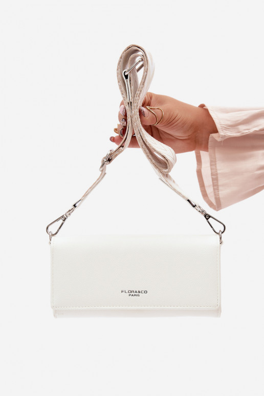 Carteira Portátil dois em um com alças cor de marfim Suzette