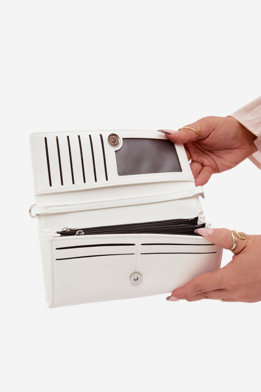 Carteira Portátil dois em um com alças cor de marfim Suzette