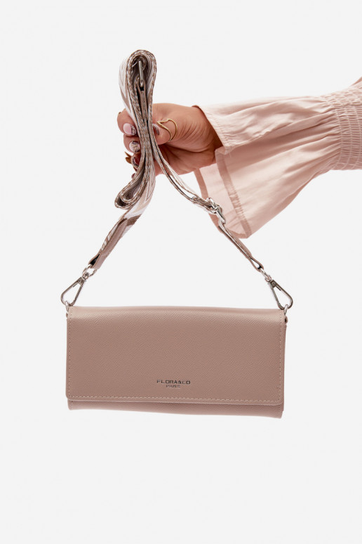 Carteira Portátil dois em um com alças cor de marfim Suzette