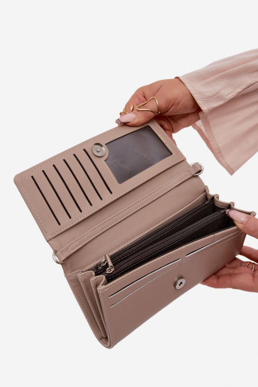 Carteira Portátil dois em um com alças cor de marfim Suzette