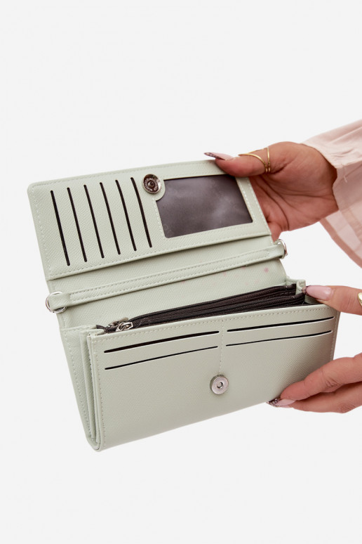 Carteira Portátil dois em um com alças cor menta Suzette