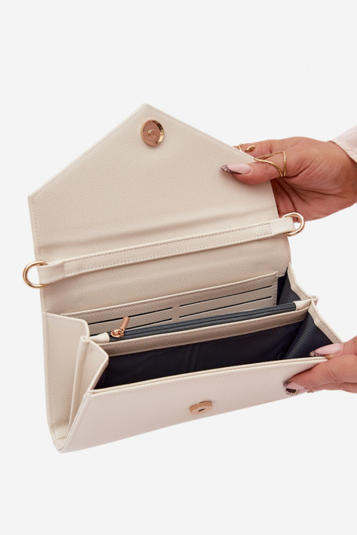 Portátil tipo de envelope Carteira dois em um com faixas decorativas Brilhantementebege Pauline