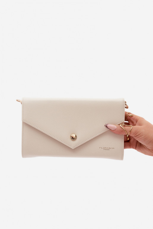 Portátil tipo de envelope Carteira dois em um com faixas decorativas Brilhantementebege Pauline