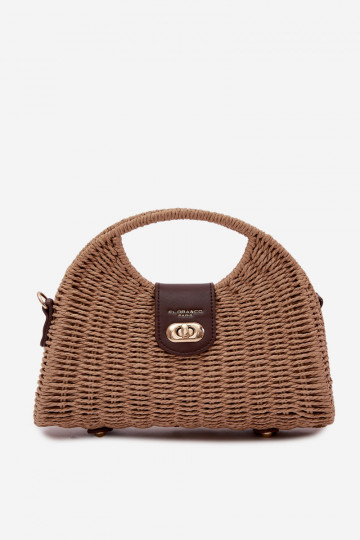 Trançado Uma bolsa pequena com faixas decorativas Tem que serrrom Delphine