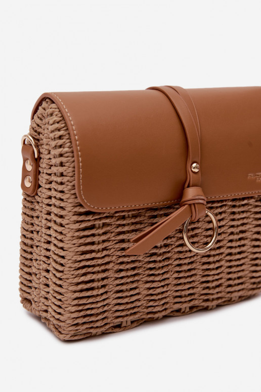 Trançado Uma bolsa pequena com correntes Tem que serrrom Renara