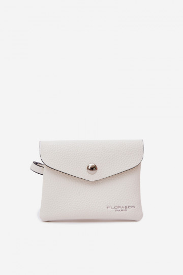 Portmonetka Feminino de couro ecológico cor de marfim Calienne