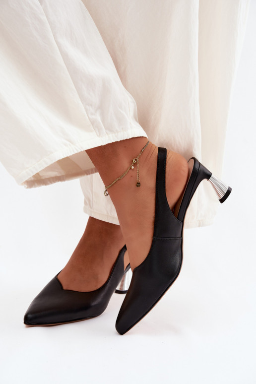 Sandálias femininas Feminino com salto Vinceza 66922 cor preta