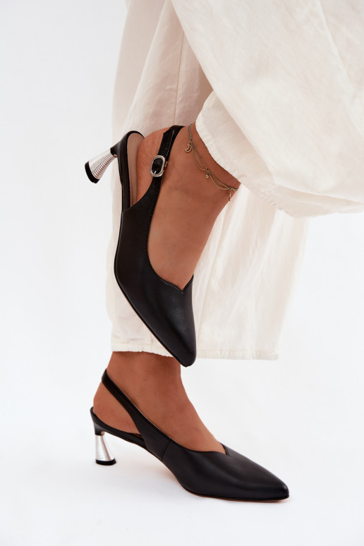 Sandálias femininas Feminino com salto Vinceza 66922 cor preta