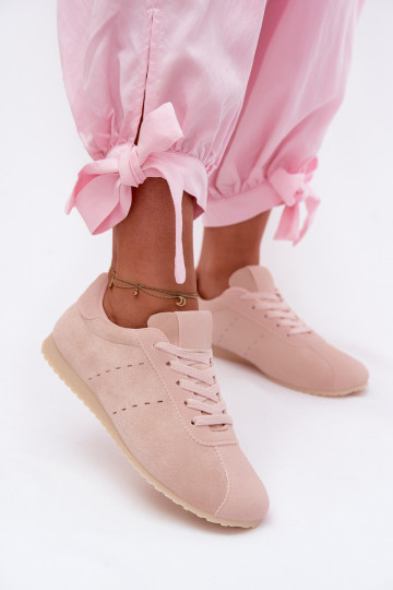 Ténis rosas femininos em camurça sintética Melvelin 2