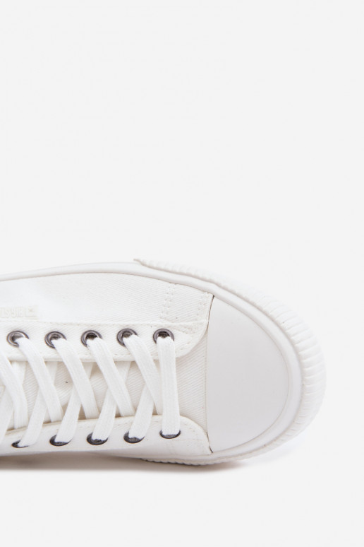 Botas casuais masculinas de cano baixo brancas