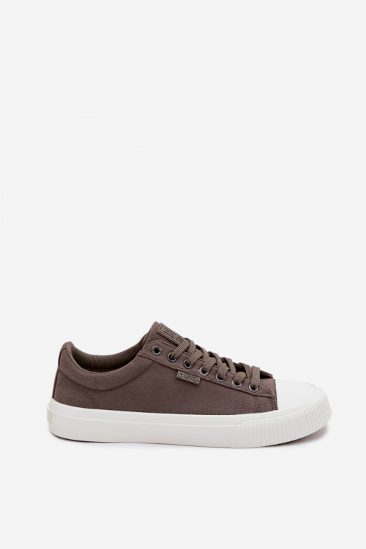 Botas casuais masculinas de cano baixo cinzas