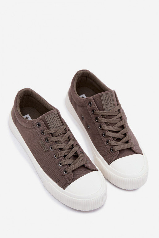 Botas casuais masculinas de cano baixo cinzas