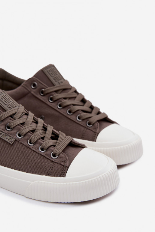 Botas casuais masculinas de cano baixo cinzas