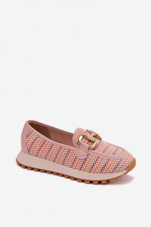 Ténis rosa slip-on com detalhes dourados GOE TT2N4081