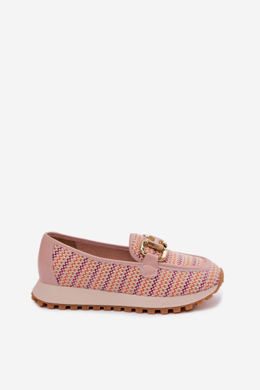 Ténis rosa slip-on com detalhes dourados GOE TT2N4081