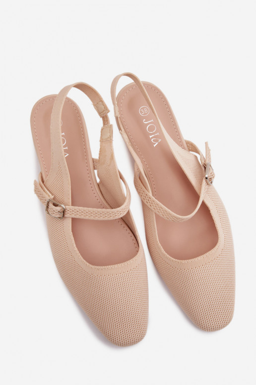  sandálias Bailarinas Feminino com alças cor de marfim Selrene