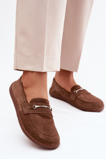 Mocassins barefoot de camurça Zazoo 322, cor marrom 2
