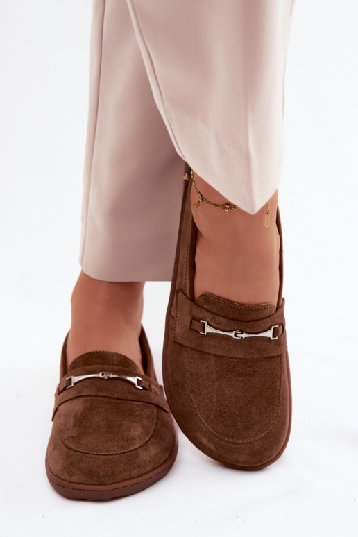 Mocassins Barefoot de camurça Zazoo 322 cor marrom