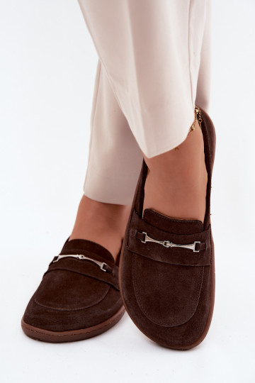 Mocassins barefoot de camurça Zazoo 322, cor chocolate 2