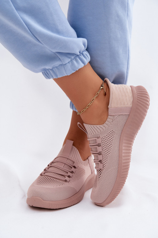  Um modelo atraente tênis Feminino cor rosa Olive