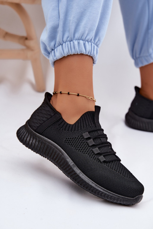  Um modelo atraente tênis Feminino cor preta Olive