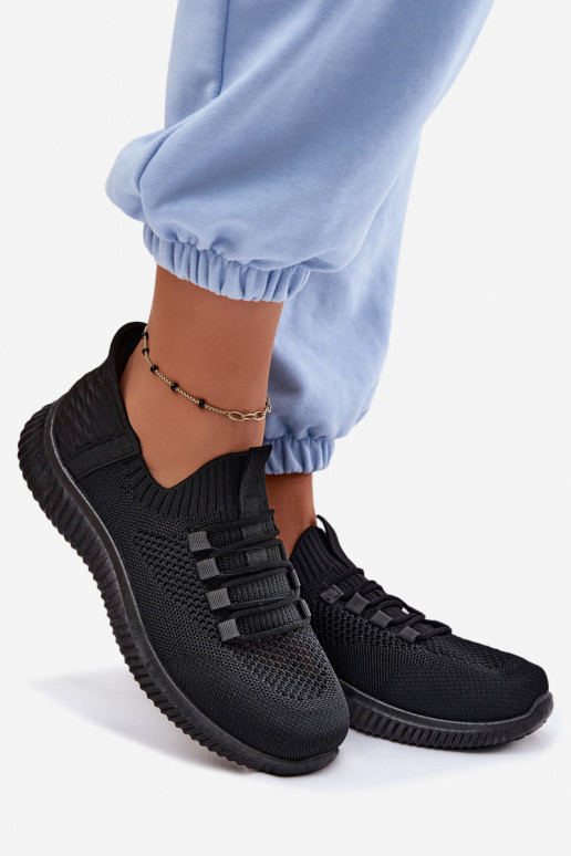  Um modelo atraente tênis Feminino cor preta Olive