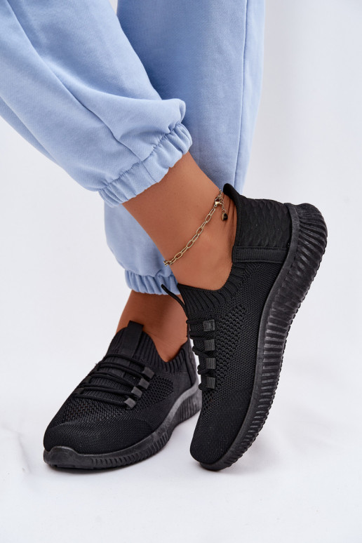  Um modelo atraente tênis Feminino cor preta Olive