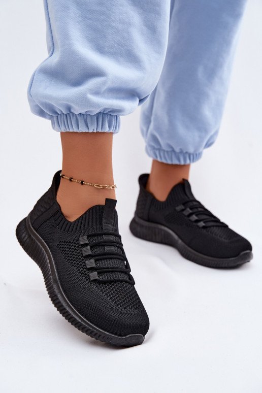  Um modelo atraente tênis Feminino cor preta Olive