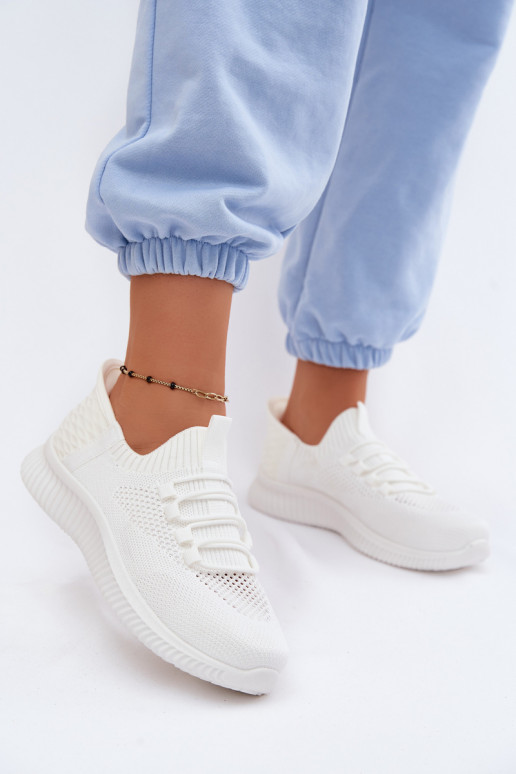  Um modelo atraente tênis Feminino cor branca Olive