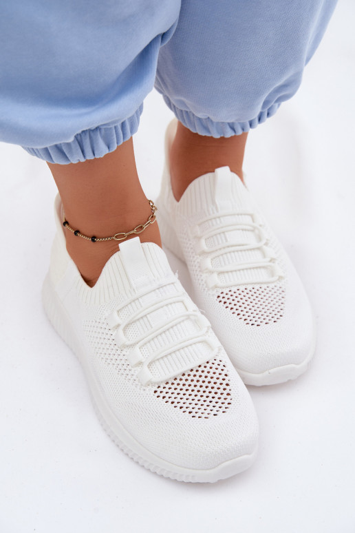  Um modelo atraente tênis Feminino cor branca Olive