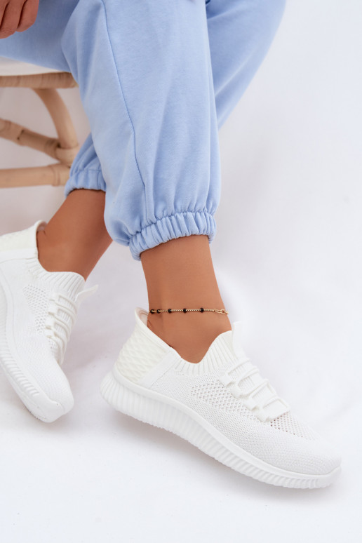  Um modelo atraente tênis Feminino cor branca Olive