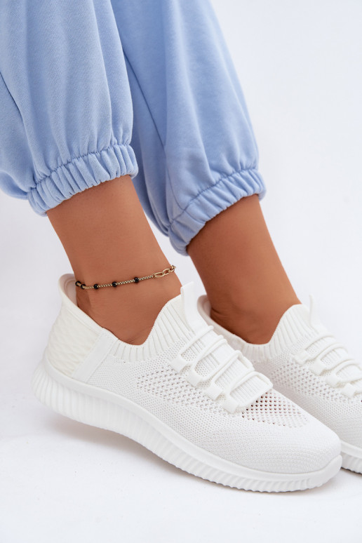  Um modelo atraente tênis Feminino cor branca Olive